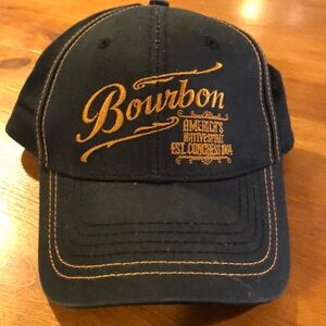 Vintage Black Bourbon Alcohol Embroidered Baseball Cap Summer Hat
